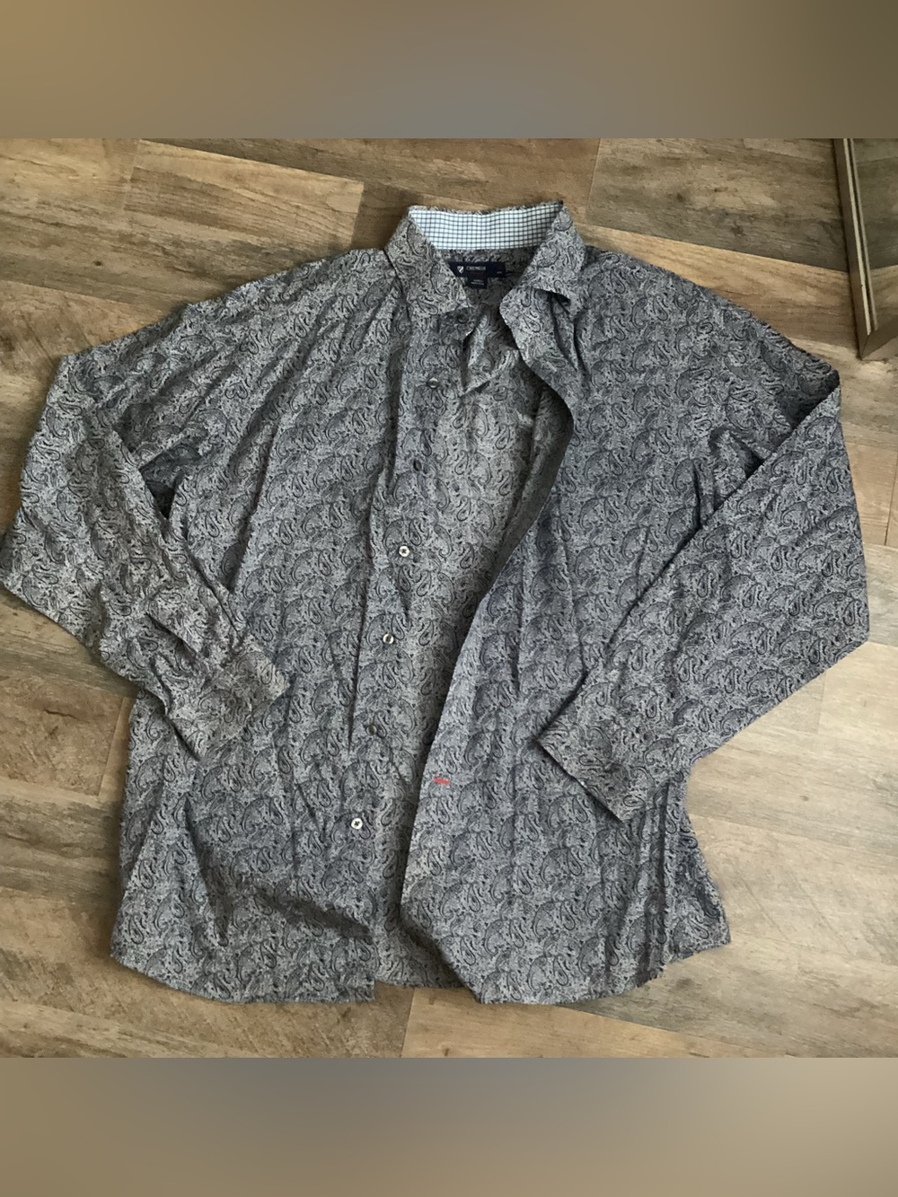 Daniel Cremiux Paisley Long-Sleeve Shirt in Gray